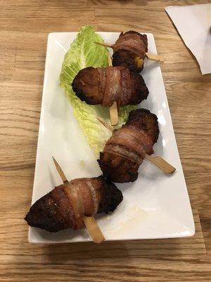 Bacon wrapped plantains (sweet)