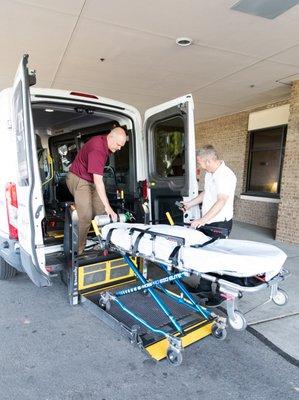 Stretcher transportation with Pegasus Lifts