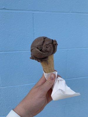 Captain's Chocolate in a sugar cone