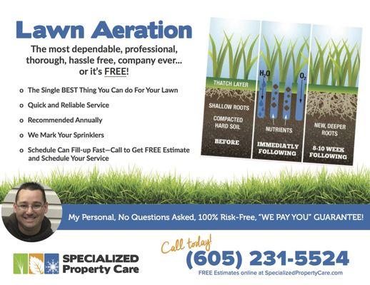 Best Lawn Aeration in Sioux Falls. Call (605) 231-5524