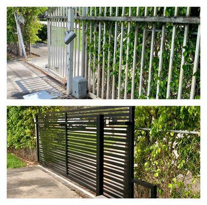 Horizontal aluminum gates