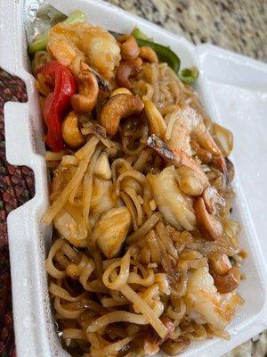 Seafood noodles- I think it's cashew noodles