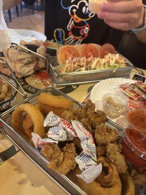 Fry oysters fry Calamari Basket