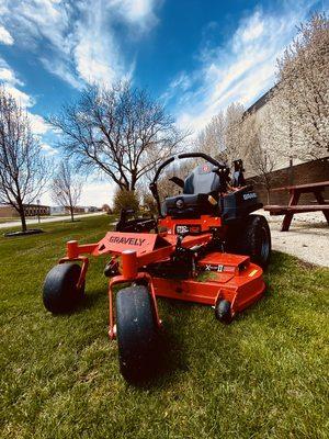 New ride! Tackling the 2020 lawn season in style and comfort.  #lawncare #lawnservice