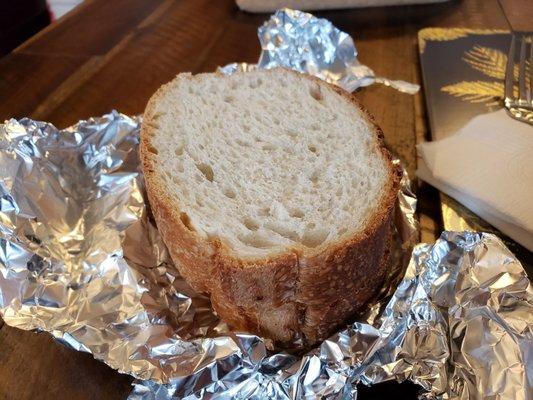 3 slices of bread, which came with the Veal Parm.