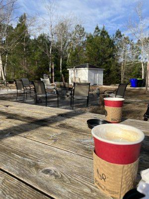 Fun outdoor area with frisbee golf