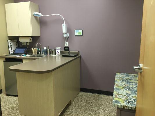 Whether it's the purple or green exam room we are equipped to examine and treat all of our four-legged patients!