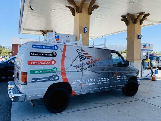 Always fueled up and ready to be anywhere and everywhere. Four Seasons Restoration, INC always prepared to be in your services.