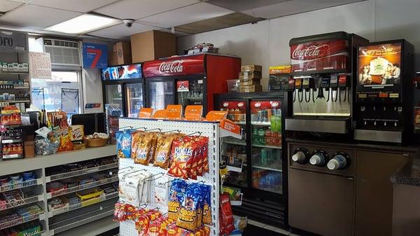 Inside the convenience store