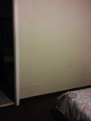 You cant really tell but the walls are a little gross... But its only 56.99 for a single per night....