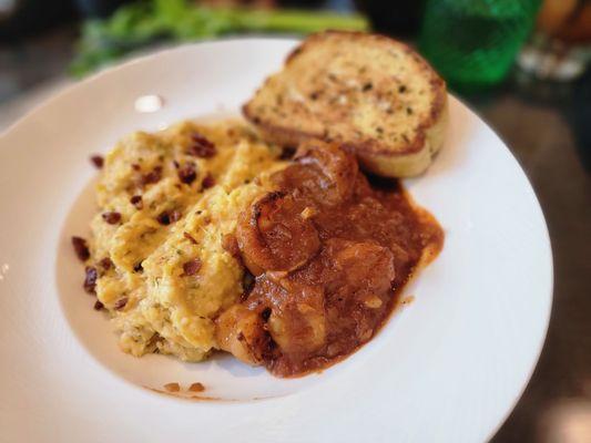 Blackened Shrimp and grits