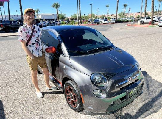 This is me at Echopark, excited to take my new car home. If I only knew it was broken!!!