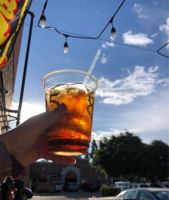 Salted caramel crown royal before I was kicked out of the "prohibited" patio.