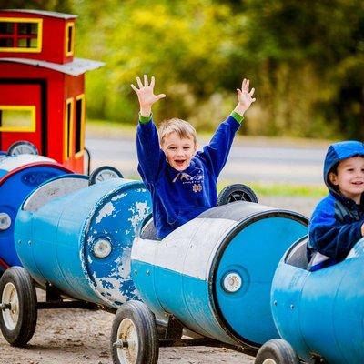 Teddy the Train ride is a kids favorite at Sullivan Farms Pumpkin Patch