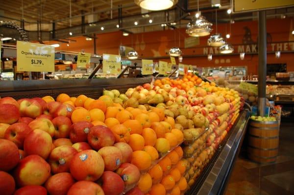 Produce features a variety of local, seasonal and organic fruits and vegetables.