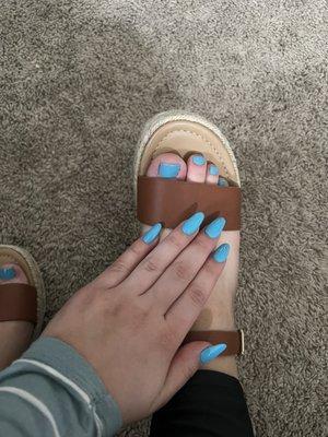 Fill in, pedicure