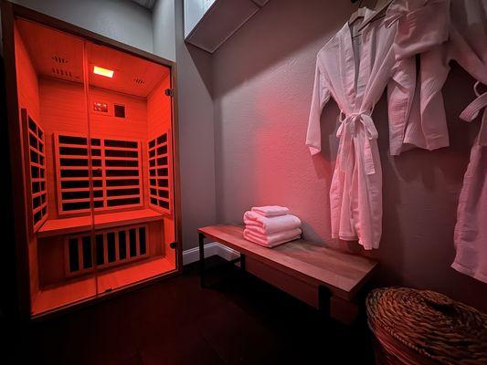 Infrared sauna room