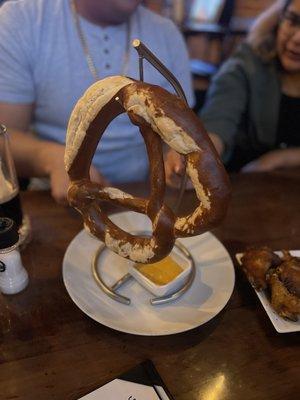 Jumbo pretzel with beer cheese