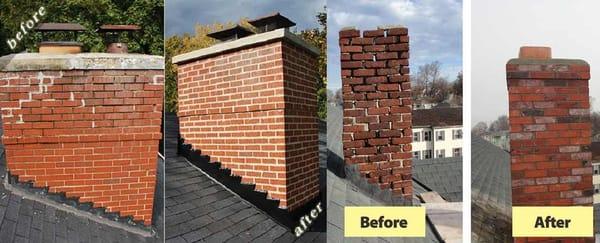 Making sure your chimney is water tight  is very important.  General water damage!