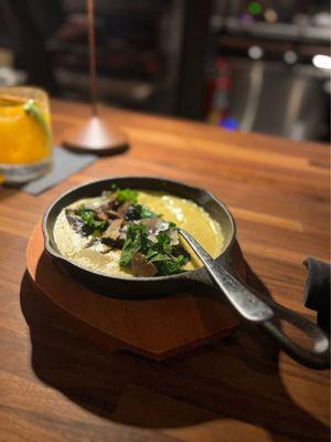 Black truffle wild mushroom polenta