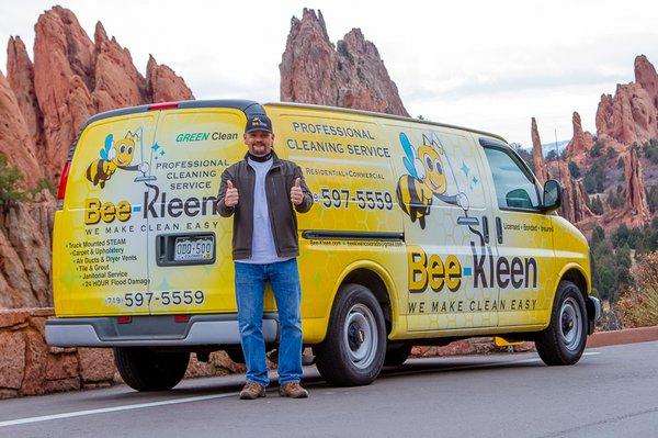 Steve Seifert, Owner of Bee-Kleen Professional Carpet Cleaning & More w/ A Truck Mount From Our Fleet.