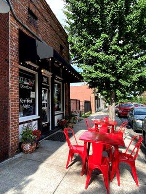 Outdoor dining to enjoy your meal and our vibrant neighborhood!