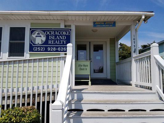 Ocracoke Island Realty Rental Office located at 1075 Irvin Garrish Hwy.  Ocracoke