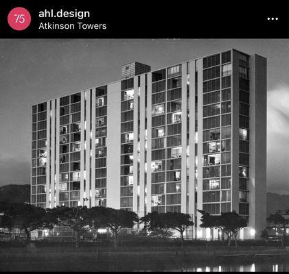 Atkinson Towers, AHL Design 1959 - night