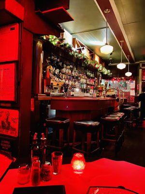 View of the bar from our table.