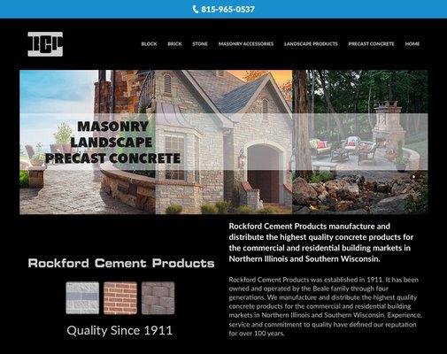 Responsive website View site: rockfordcementproducts.com