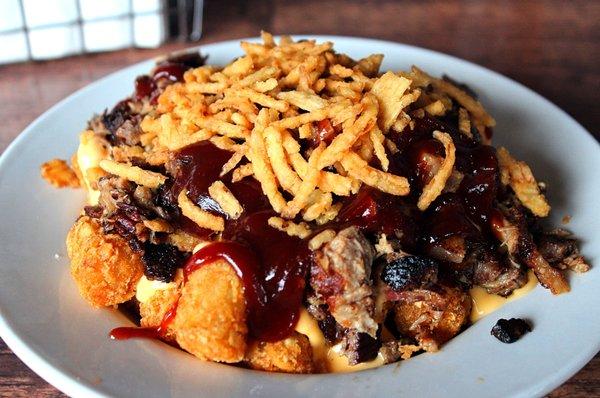 BBQ Tater Tot Nachos. amazing!