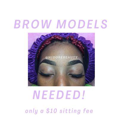 Brow Models Needed!