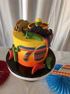 Customized cake, 5 de mayo theme