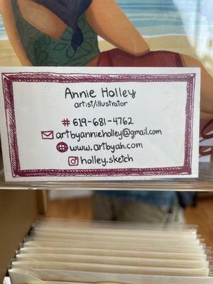 A local artist who creates and designs stickers that can be bought at Daisy Ruths!!