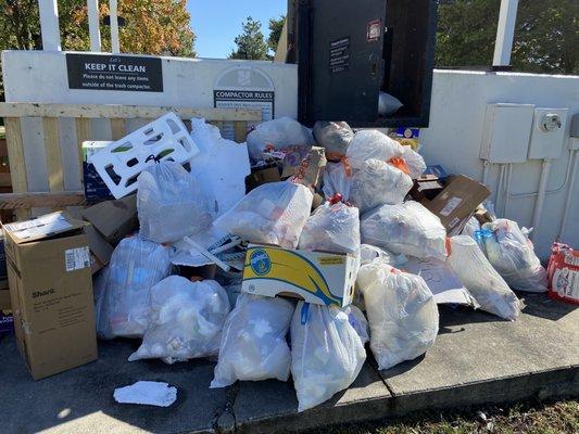 The constant trash compactor debacle... I've lived there for 8yrs and this is a weekly occurrence.