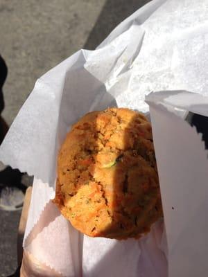 Morning glory muffin from the Campbell farmer's market! $3.50