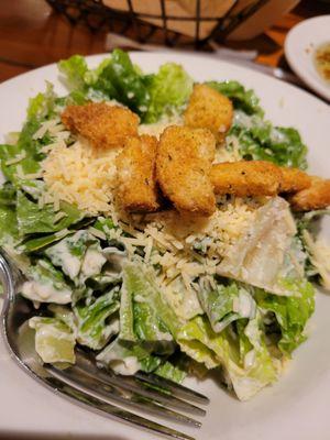 Caesar salad with added parmesan