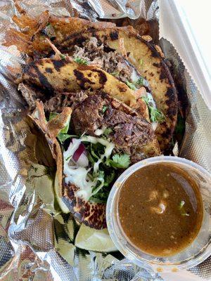 Oxtail Queso Birria Tacos