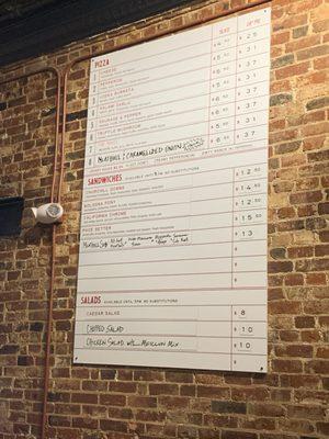 Menu board