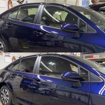 Window tint before and after