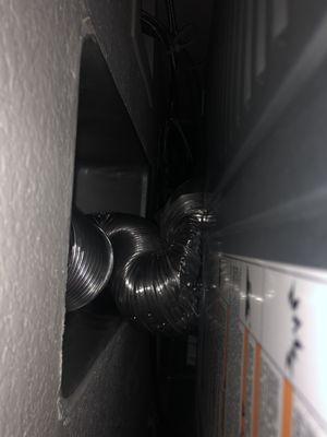 Completely smashed dryer duct!