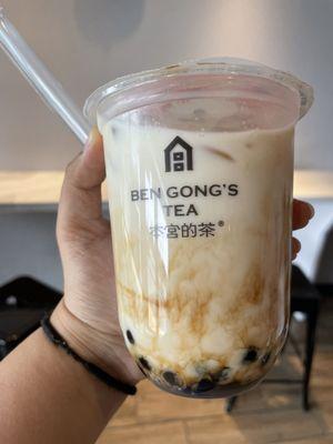 Jasmine Milk Tea with Brown Sugar Boba