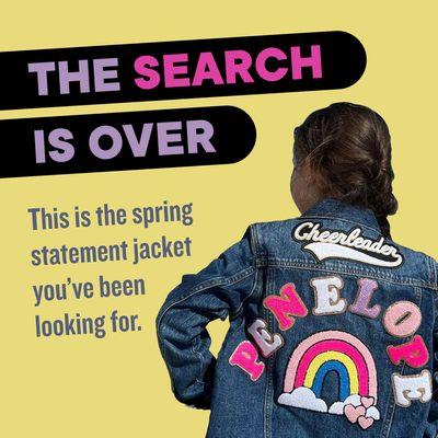 Come in soon to use our kiosk and design jeans wear, sweats, back packs, pencil cases, and caps with patches!