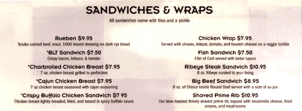 Sandwiches and Wraps