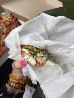 Chicken pesto panini