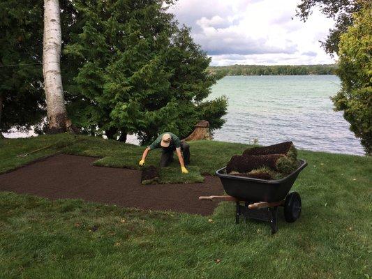 Sod Installation in Leelanau