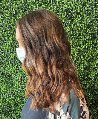 Caramel Balayage Highlights from stylist Dustin