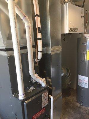 Furnace, AC and HRV install in a new home