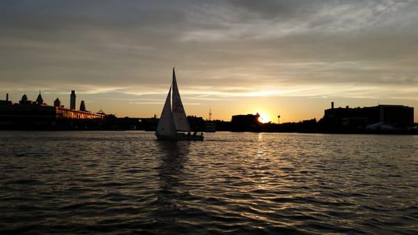 Sailing South on a race day.