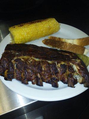 Baby back pork ribs smoked with hickory right here in the Badlands.